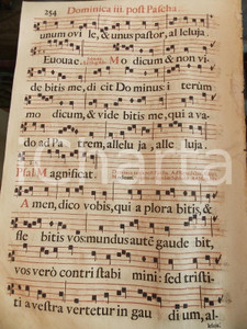 Libro, pubblicazione d epoca 1700 ca ANTIFONARIO ROMANO Pagina canti in rosso e nero Terza domenica PASQUA 1
