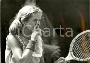 Fotografia d epoca originale 1980 ca MILANO Tennis  Tracy AUSTIN attende di ricevere Fotografia 1