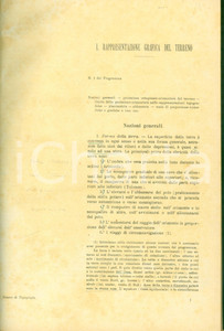 Libro, pubblicazione d epoca 1911 MODENA SCUOLA MILITARE Ferruccio MALVEZZI Sinossi di topografia 1