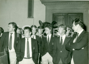 Fotografia d epoca originale 1987 PRATO Tennis Sorteggi Coppa DAVIS per squadra SVEZIA Fotografia 1