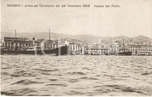 Cartolina originale da collezione 1930 ca MESSINA Veduta del PORTO prima del terremoto 1908 Cartolina FP NV 1