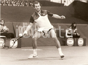 Fotografia d epoca originale 1980 ca MILANO Tennis CUORE TENNIS CUP Sandy MAYER durante partita Fotografia 1