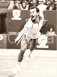 Fotografia d epoca originale 1980 circa TENNIS Servizio di Sandy MAYER durante una partita Fotografia 1
