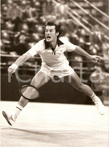 Fotografia d epoca originale 1980 ca STATI UNITI Tennis Sandy MAYER durante match Fotografia 1