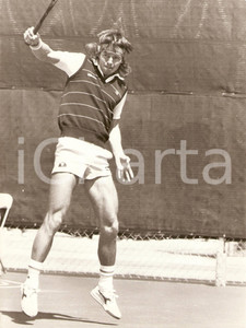 Fotografia d epoca originale 1980 circa NUOVA ZELANDA Tennis Chris LEWIS durante incontro Fotografia 1