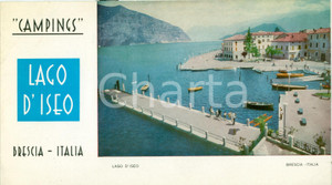 Materiale pubblicitario d’epoca 1960 ca LAGO D ISEO BS Campeggi sul lago mappa PEPSICOLA Opuscolo 1
