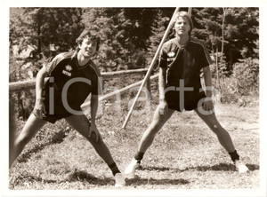 Fotografia d epoca originale 1988 GENOA Calcio Roberto ONORATI Davide FONTOLAN durante allenamento Foto 1