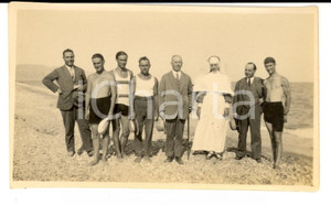 Fotografia d epoca originale 1929 LOANO SV PodestÃ  ALESSANDRIA Luigi VACCARI con suora in colonia Foto 1