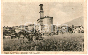 Cartolina originale da collezione 1947 CORIO CANAVESE Scorcio panoramico Cartolina FP VG 1
