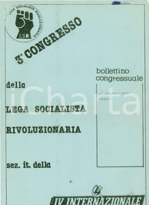Oggetto da collezione cartaceo 1981 LEGA SOCIALISTA RIVOLUZIONARIA Risoluzione su Fronte Popolare in FRANCIA 1