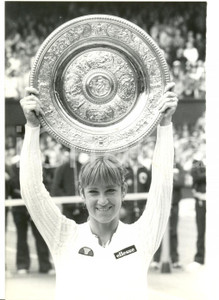 Fotografia d epoca originale 1981 WIMBLEDON UK Tennis Chris LLOYD wins LADIES  CHAMPION vs Hana MANDLIKOVA 1