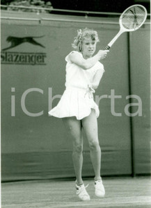 Fotografia d epoca originale 1981 WIMBLEDON UK Tennis Sue BARKER vs Bettina BUNGE Fotografia 1