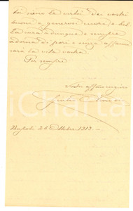 Autografo originale 1919 NAPOLI Pittore Giulio AMODIO alla cugina Laura Lettera AUTOGRAFO 1