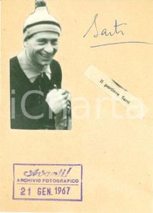 Fotografia d epoca originale 1967 MILANO Calcio INTER Ritratto portiere Giuliano SARTI Fotografia contornata 1