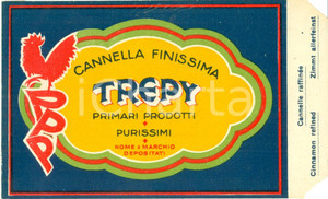 Materiale pubblicitario d’epoca 1935 ca MOGLIANO VENETO TV Cannella TREPY Edgardo PESARO Bustina vuota 1