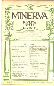Giornale, rivista storica 1923 MINERVA Rivista delle Riviste  Come si sposano i Cinesi Anno XXXIII n° 18 1