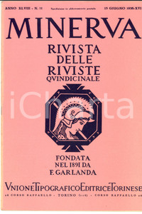 Giornale, rivista storica 1938 MINERVA Rivista delle Riviste  La battaglia del Piave Anno XLVIII nÂ° 11 1