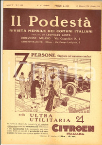 Giornale, rivista storica 1930 MILANO IL PODESTA  Rivista  Anno V nÂ°3 Successo dell on. Leandro ARPINATI 1