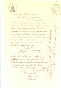 Documento originale, autentico 1937 TORRE ANNUNZIATA NA Michele GIUGLIANO su successione Rosa CAROTENUTO 1