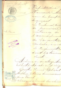 Documento originale, autentico 1896 LARGENTIERE F Sentenza a favore del creditore Emile DUCHIER 30 pp. 1