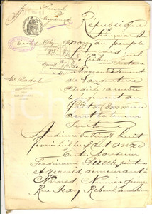 Documento originale, autentico 1911 LABLACHERE F Processo al commerciante fallito Charles MEYRONNET 1