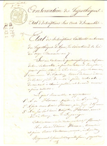 Documento originale, autentico 1843 AIGUILLON Garonne Terre labourable vendue Ã  Etienne FLORANS 1