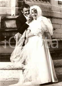 Fotografia d epoca originale 1968 CE SACRE  GRANDPERE Yves LEFEBVRE Marie DUBOIS matrimonio Foto di scena 1