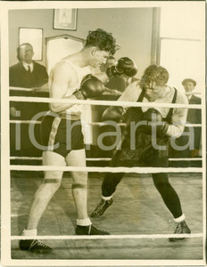 Fotografia d epoca originale 1937 LONDON Boxe Tommy FARR sparring with Billy TAYLOR Photograph 1