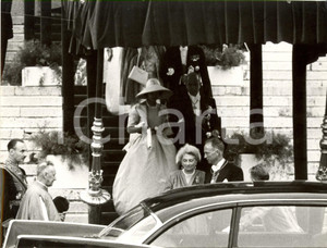 Fotografia d epoca originale 1959 BRUXELLES Leopoldo III Luisa RUFFO dopo il matrimonio di Alberto di LIEGI 1