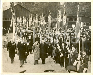 Fotografia d epoca originale 1936 PONTYPOOL UK King EDWARD VIII inspecting the British Legion Fotografia 1