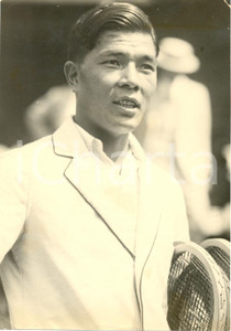 Fotografia d epoca originale 1926 FOREST HILLS USA Tsumio TAWARA tennista giapponese alla COPPA DAVIS Foto 1