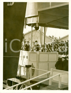 Fotografia d epoca originale 1937 DEVONPORT UK Duchessa di GLOUCESTER vara HMS GLOUCESTER incrociatore Foto 1