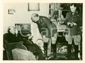 Fotografia d epoca originale 1939 PARIS WWII Winston CHURCHILL John VEREKER Visconte GORT Gen. Henry POWNALL 1