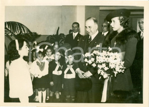 Fotografia d epoca originale 1937 BRUXELLES Maria José di SAVOIA visita Maison Italienne Foto 1 1