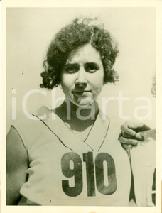 Fotografia d epoca originale 1932 SIDNEY AUSTRALIA Olimpiadi Eileen WEARNE atleta nei 100 metri FOTO 1