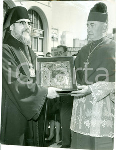 Fotografia d epoca originale 1964 SAN FRANCISCO USA Archbishops John SHAHOVSKY Joseph Thomas MCGUCKEN 1