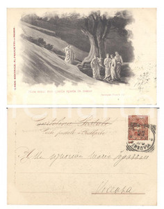 Autografo originale 1900 ca Cartolina ANTONIO FOGAZZARO alla figlia Maria  Inferno IV AUTOGRAFO 1