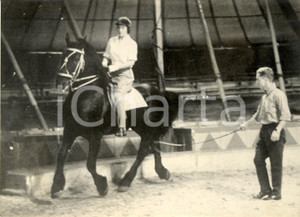 Fotografia d epoca originale 1959 GRASTEN Principessa Benedikte di DANIMARCA cavallerizza al circo BENEWEIS 1