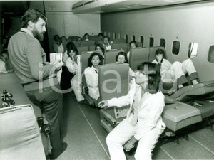 Fotografia d epoca originale 1980 ca FRANKFURT DE Addestramento hostess LUFTHANSA Fotografia 1