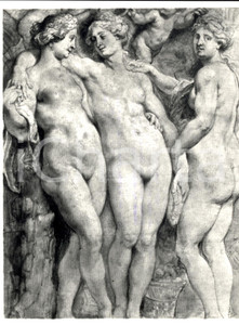 Fotografia d epoca originale 1978 FIRENZE Le tre Grazie di RUBENS dopo il furto e il ritrovamento Foto ANSA 1