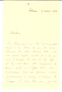 Autografo originale 1922 Abbaye SOLESMES Prieur Augustin SAVATON refuse abbaye LAYRAC AUTOGRAPHE 1