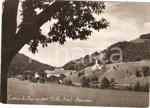 Cartolina originale da collezione 1950 ca CHIUSA DI PESIO CN Veduta panoramica con CERTOSA Cartolina FG VG 1