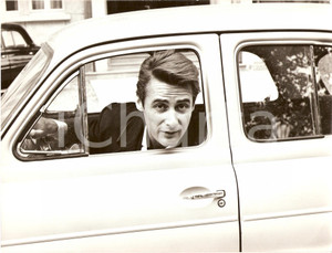 Fotografia d epoca originale 1960 ca CINEMA Attore Michel BARDINET a bordo della sua automobile Fotografia 1