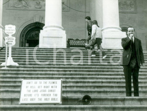 Fotografia d epoca originale 1982 WASHINGTON USA Sulle scale del CAMPIDOGLIO Fotografia 1