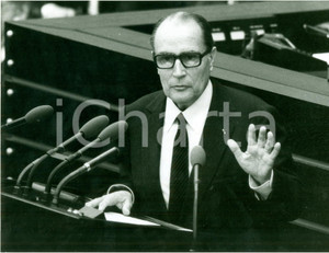 Fotografia d epoca originale 1983 BONN FranÃ§ois MITTERRAND anniversario trattato francotedesco BUNDESTAG 1