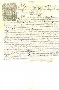 Documento originale, autentico 1731 GENOVA Prestito marchese GENTILE a Sebastiano BEOLDO con cauzione 1