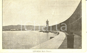 Cartolina originale da collezione 1900 ca LIVORNO Veduta del MOLO NUOVO Cartolina postale FP NV 1