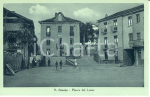 Cartolina originale da collezione 1925 ca SAN GIORIO DI SUSA TO Piazza del LEONE Cartolina ANIMATA FP NV 1
