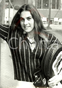 Fotografia d epoca originale 1980 ca TENNIS Ritratto Sabina SIMMONDS sponsor FILA Fotografia 24x30 cm 1