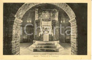 Cartolina originale da collezione 1940 ca ASSISI PG La tomba di SAN FRANCESCO Cartolina FP NV 1
